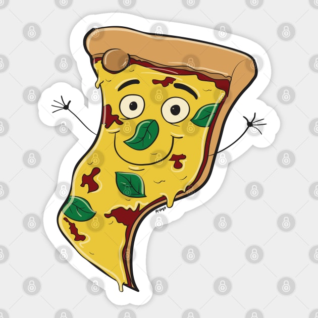 Pizza Pie Guy Sticker by mcillustrator